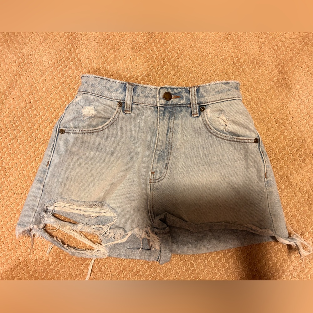 Rollas high waisted denim shorts